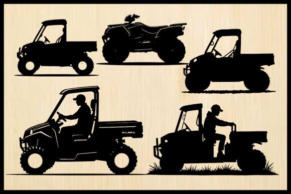 ATV Rider Silhouette SVG Bundle Off-Road