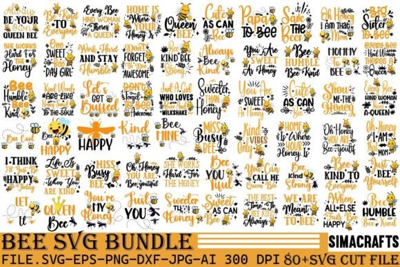 Bee Honey Bundle Quotes SVG Bundle