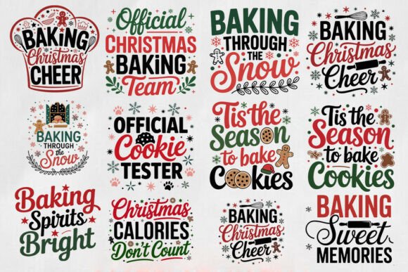 Christmas Baking Crew Svg Bundle: Graphics and Crafts in One