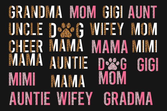 Family Half Leopard SVG Sublimation Graphics and Crafts