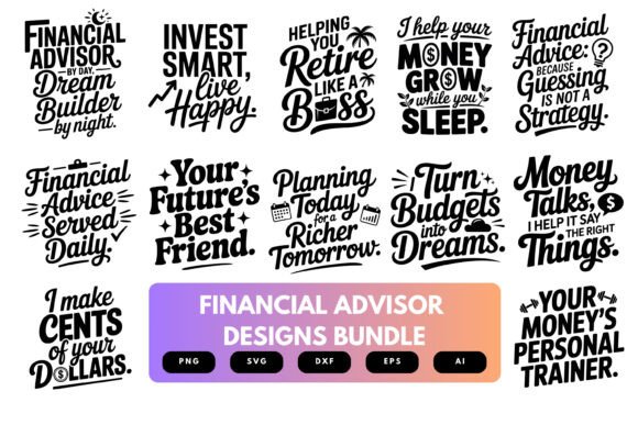 Financial Advisor SVG Bundle: Graphics for Crafts