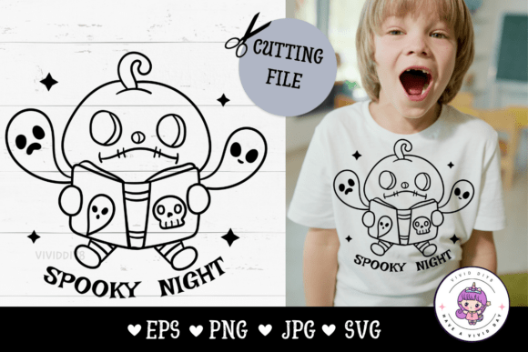 Halloween Pumpkin Svg Kawaii Clipart Boo: Graphics for Crafts