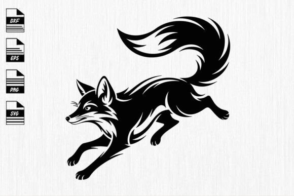 Mystical Fox Silhouette SVG for Crafts