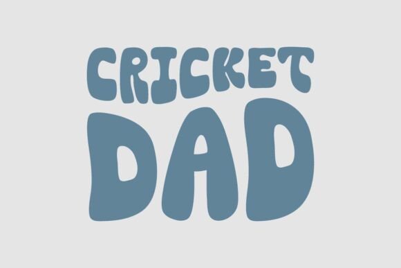 Retro Groovy Cricket Dad SVG Graphics