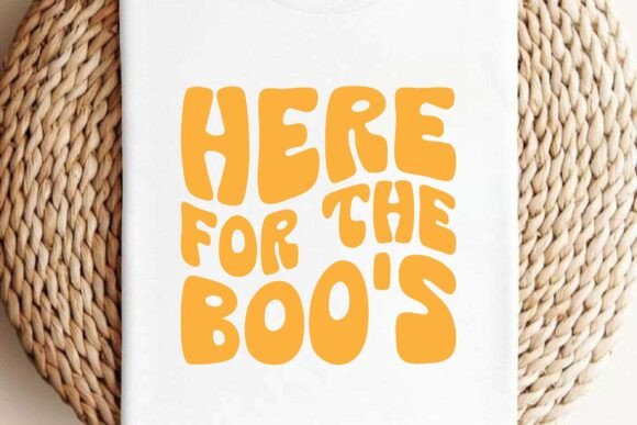 Retro Wavy Here for the Boo SVG Design