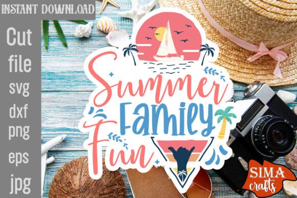 Summer Family Fun SVG Cut File