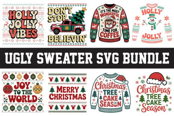Ugly Sweater Christmas SVG Bundle: Graphics & Crafts Fun