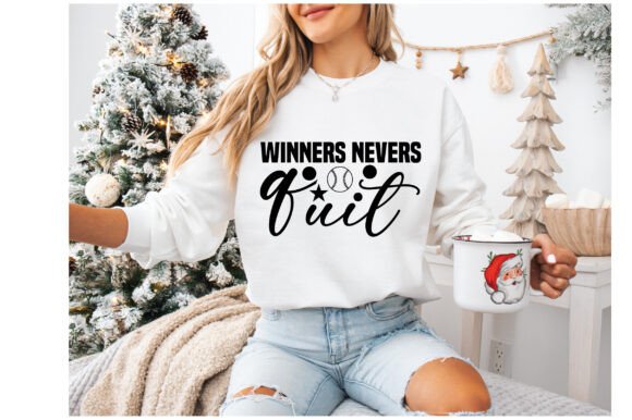 Winners Never Baseball SVG T-Shirt Design for Crafts